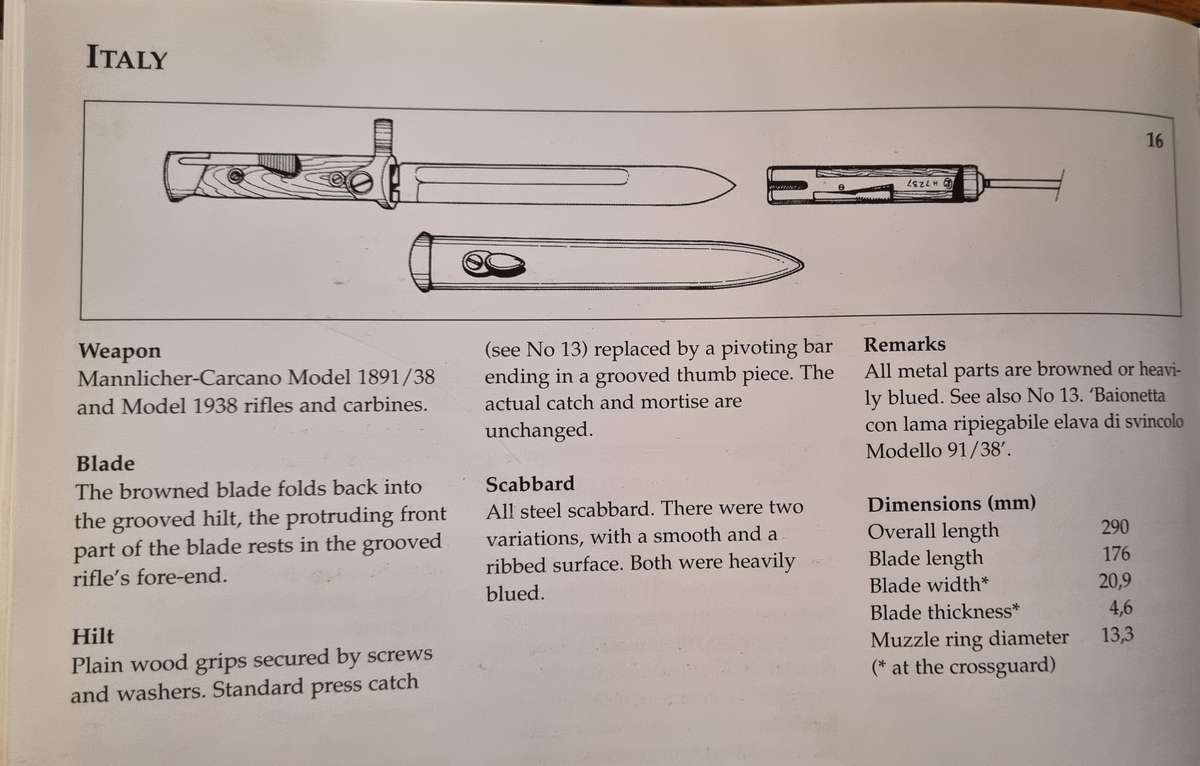 ITALIAN WW2 FOLDING BAYONET