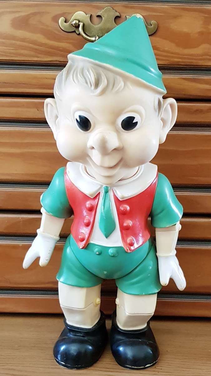 Rare PINOCCHIO rubber figurine (1960's) - good condition
