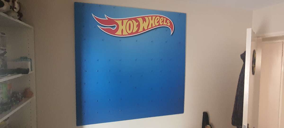 Hotwheels custom made display stand.