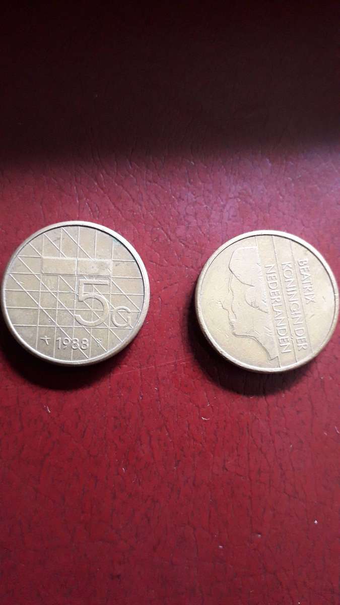 Netherlands  5 Gulden 1988
