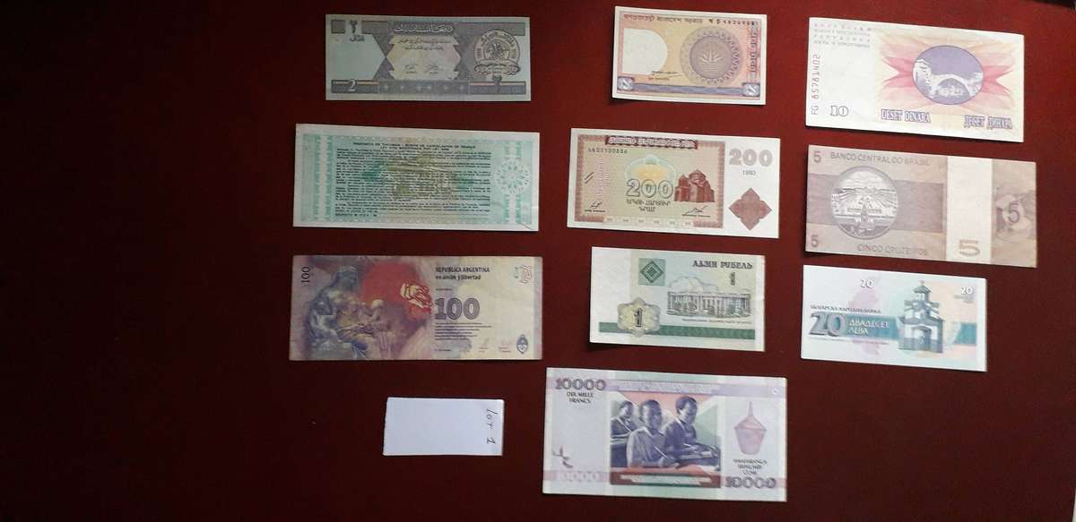 Bank notes world wide combo Lot 1 (10x notes)