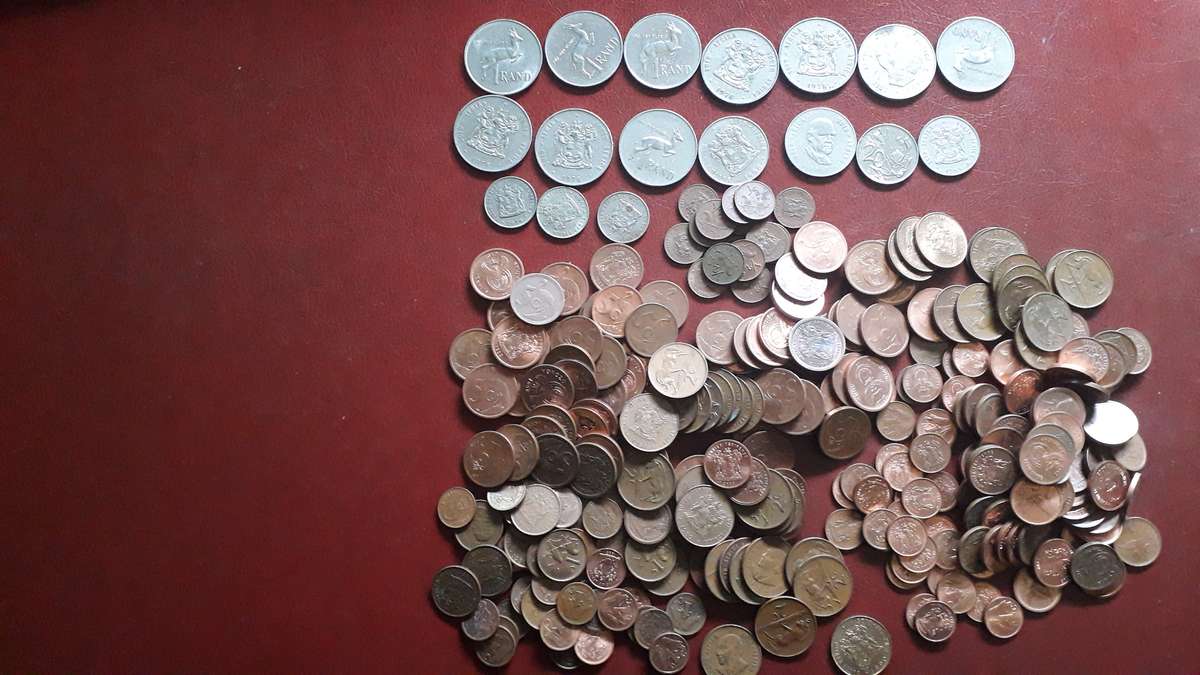 RSA  combo 1 & 2 & 5 & 10 & 20 & 50 cent + 1 Rand coins