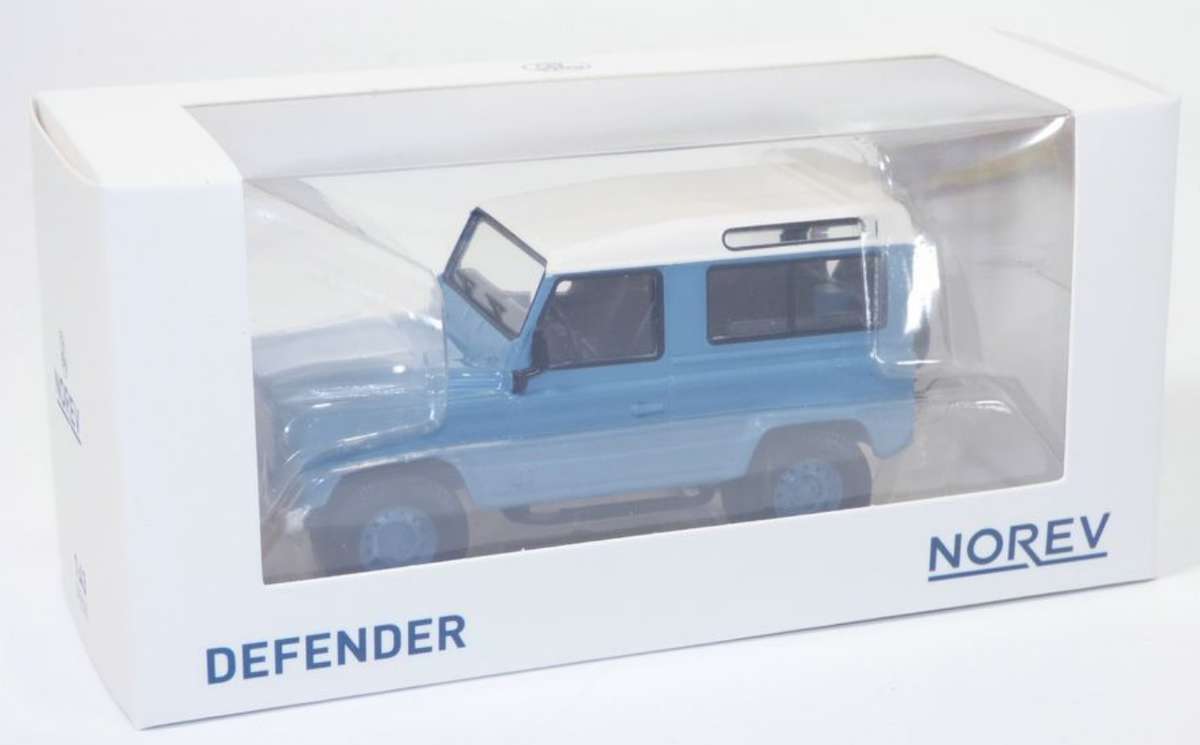 Land Rover Defender 1995 blue&white 1/43 Norev NEW+boxed #6180 instant wheels