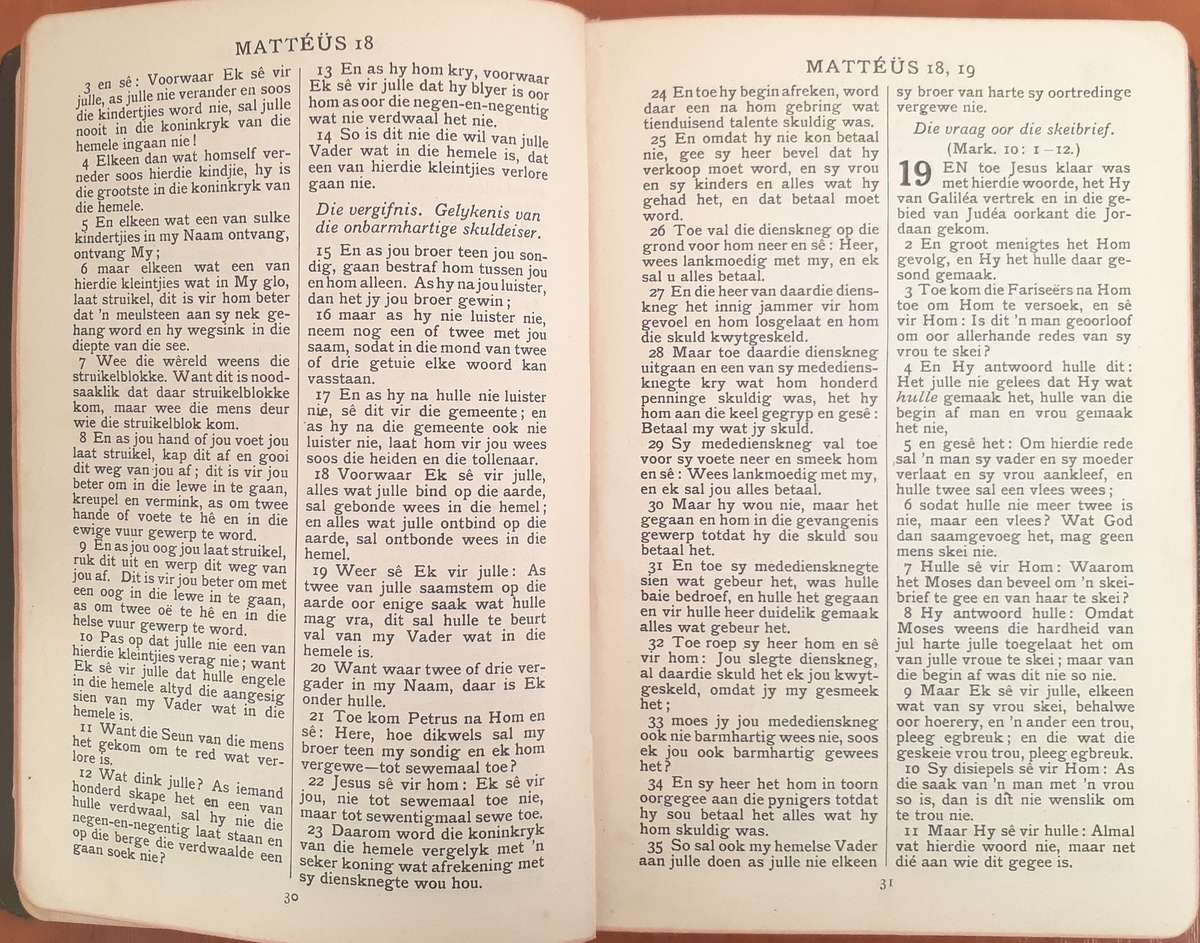 Bible - Die Vier Evangelies En Die Psalms - 1929