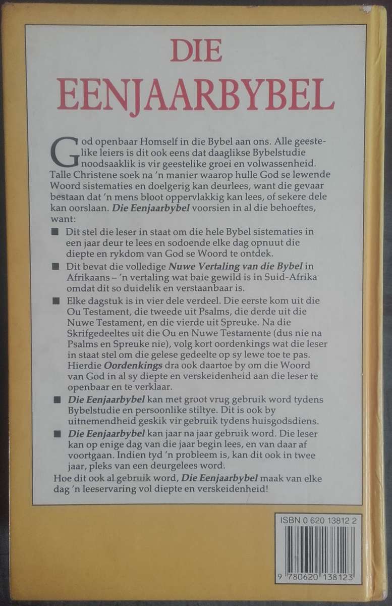 Bible - Die Eenjaar Bybel - 1989