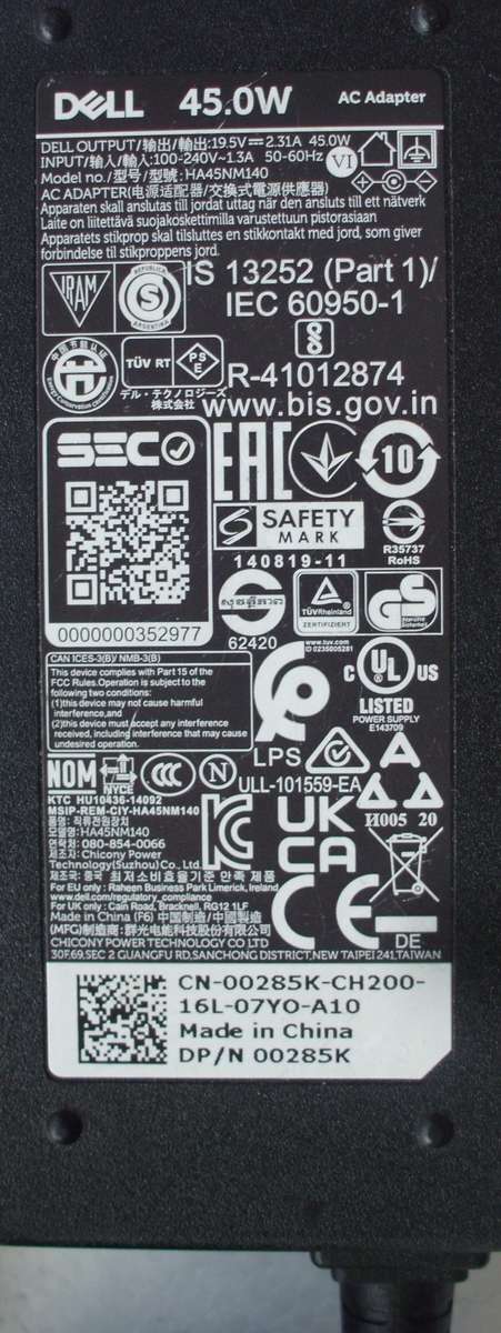 Dell Laptop Charger - 19,5V 2,31A 45W - Used - Original