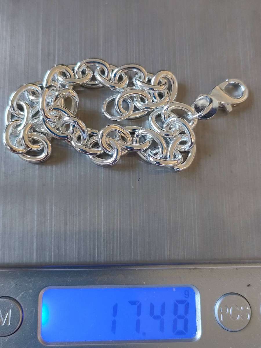 Silver filled bracelet - 925 mark- Length -20cm - Weight- 17.48 g - quality statement item