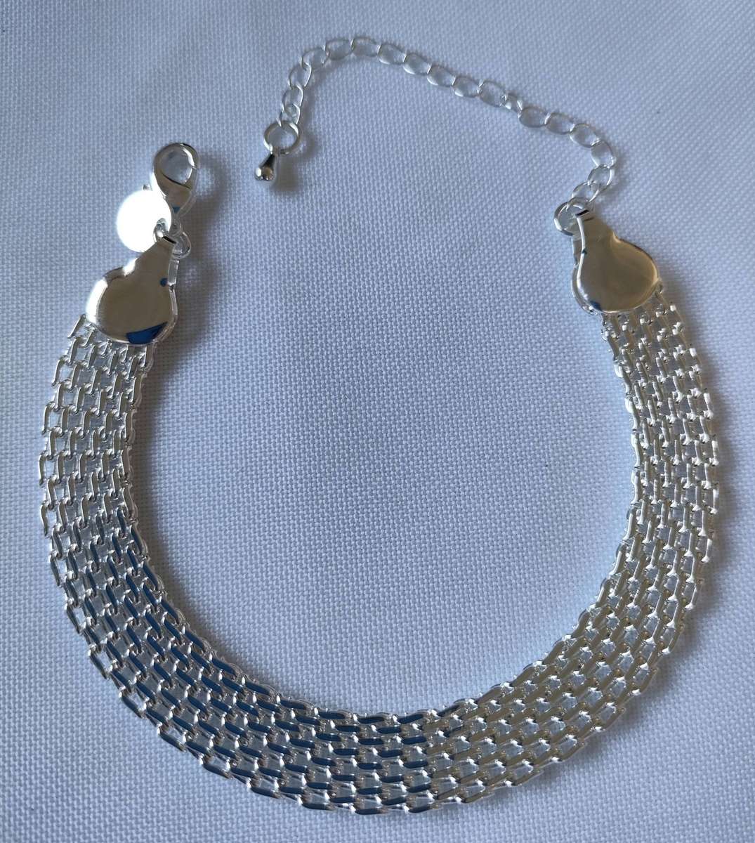 Silver filled mesh bracelet - 925 mark- Length -19 cm - Weight- 12.12 g - quality statement item