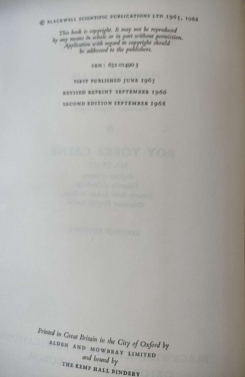 Lecture Notes on General Surgery by Ellis & Calne 1968 : 4th Edition: 1961: Good condition