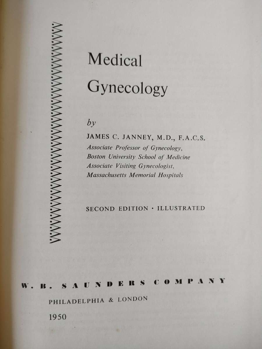 Medical Gynecology by Jamney 1950 - 2nd edition - 1961