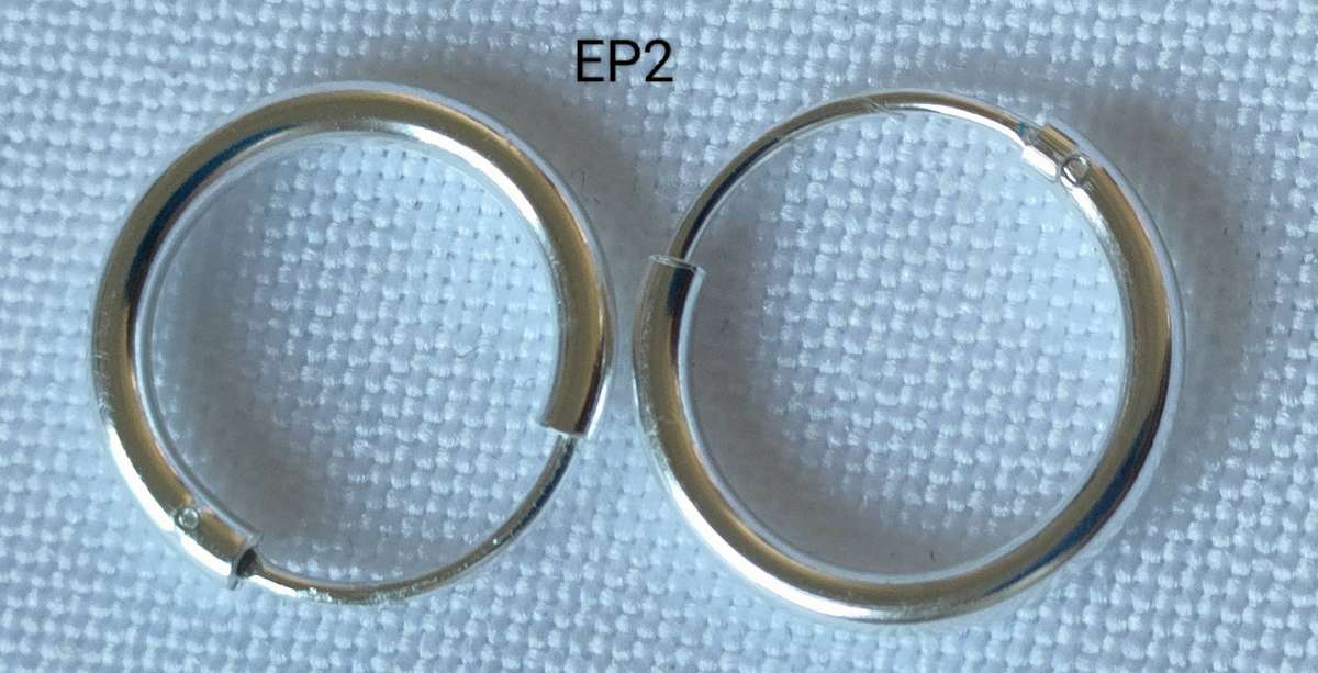 Top range-Sterling Silver hoop earrings marked 925 - Guaranteed silver - medium size hoops