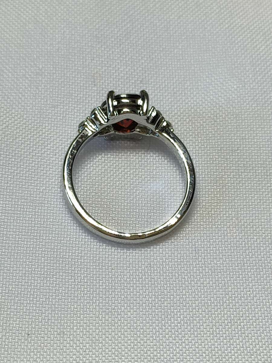 Gorgeous New Ring: Large Garnet red CZ stones: Size US7. Celebrate the holidays in style (1 of 3)
