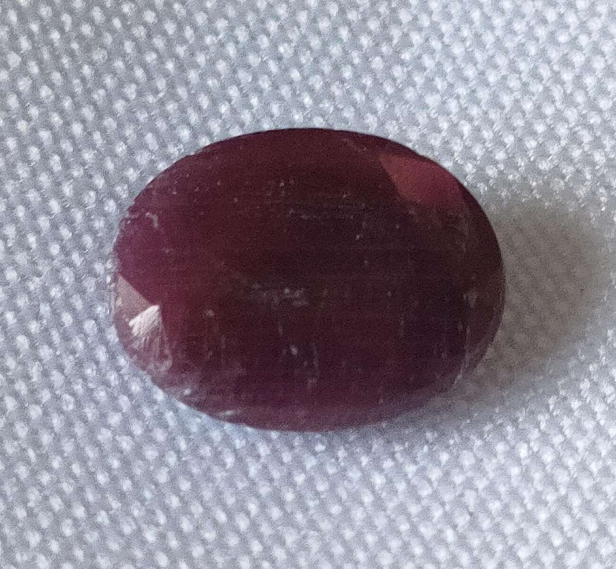 Large Raw Ruby- 11.7 mm -naturally mined - oval cut - certification available