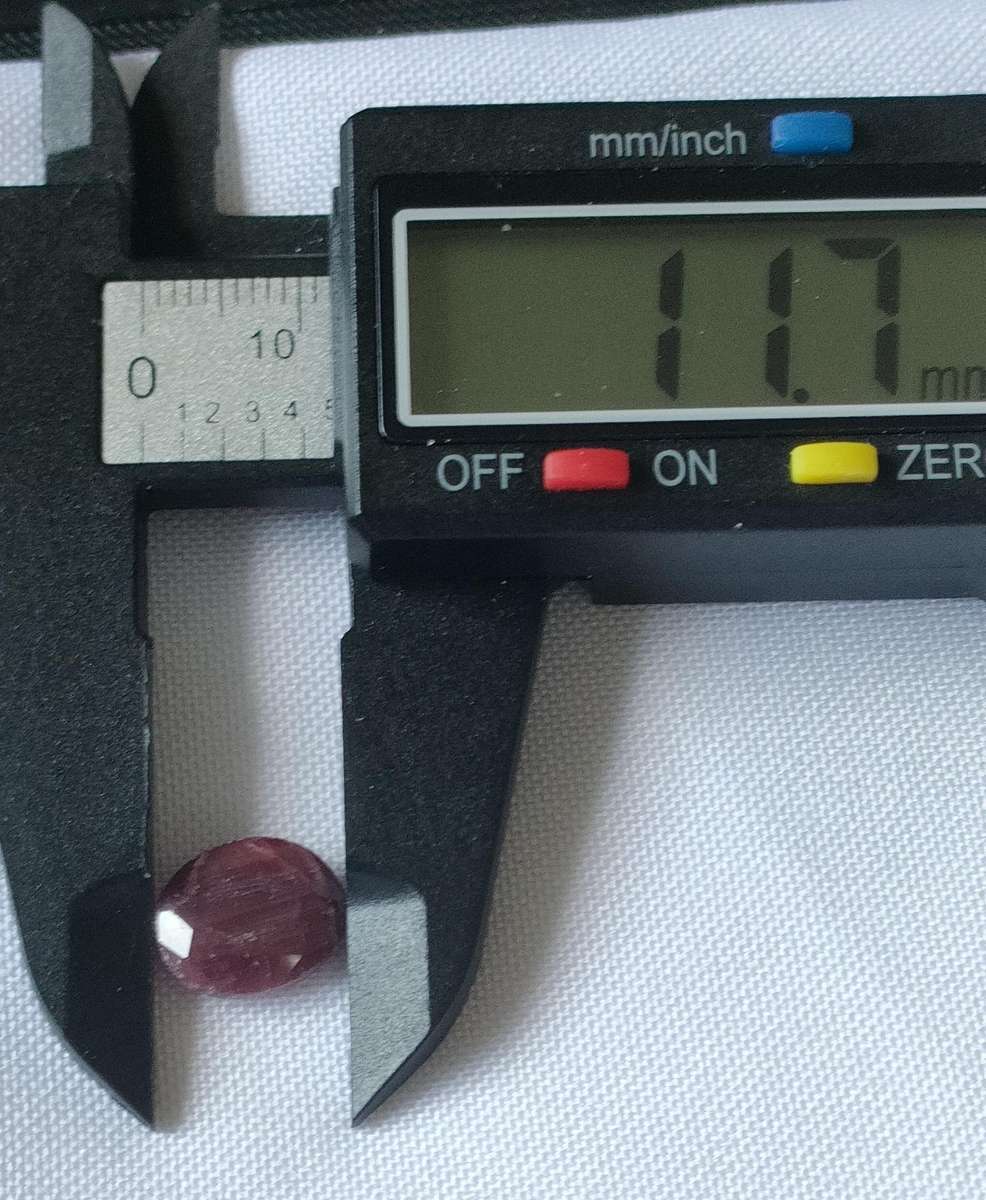 Large Raw Ruby- 11.7 mm -naturally mined - oval cut - certification available