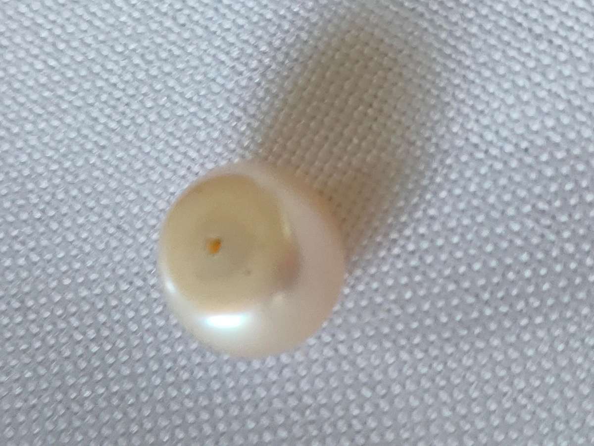 Pearl - 6 mm diameter - hole drilled for pendant - will make an impressive pendant
