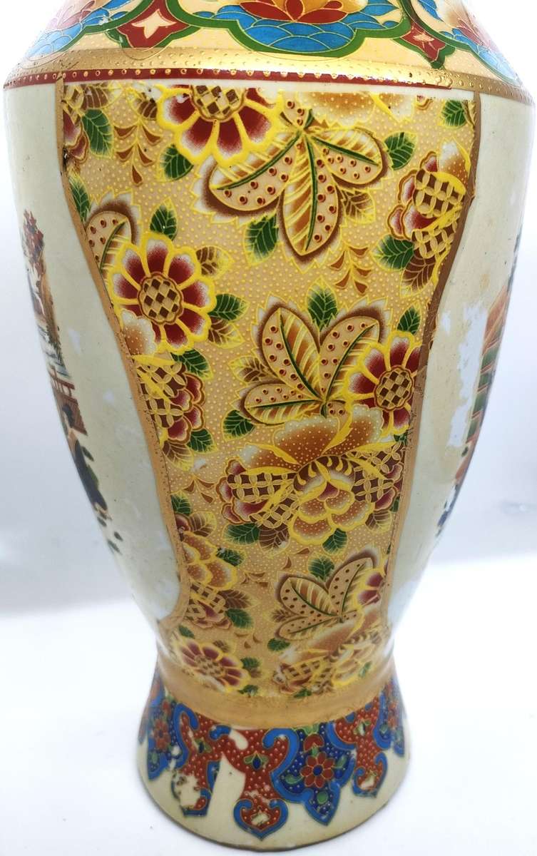 Large Oriental vase - 400 mm high - excellent condition, no damage - hand-painted - unique item