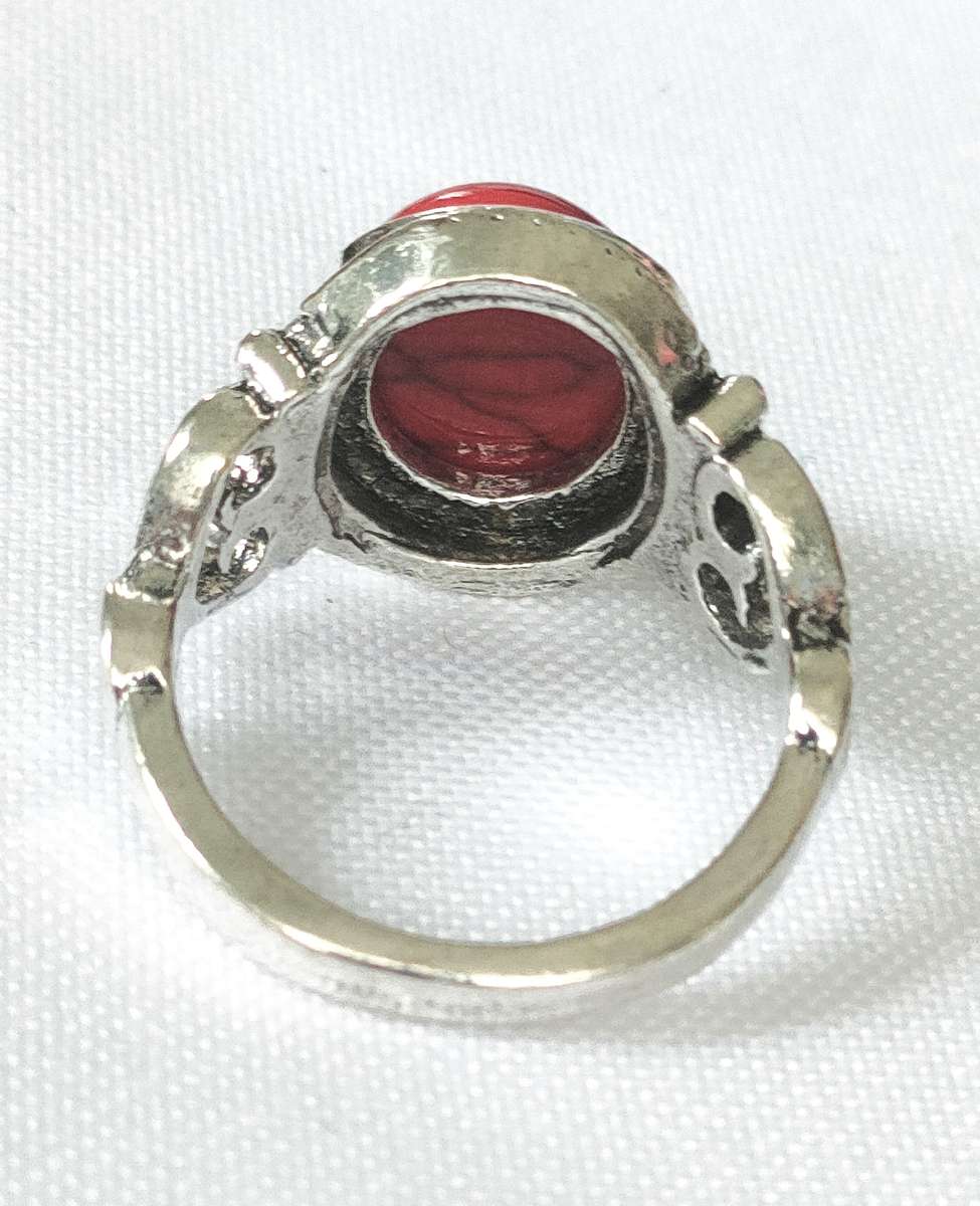 Dress ring -lab created Turquoise stone - size US 8