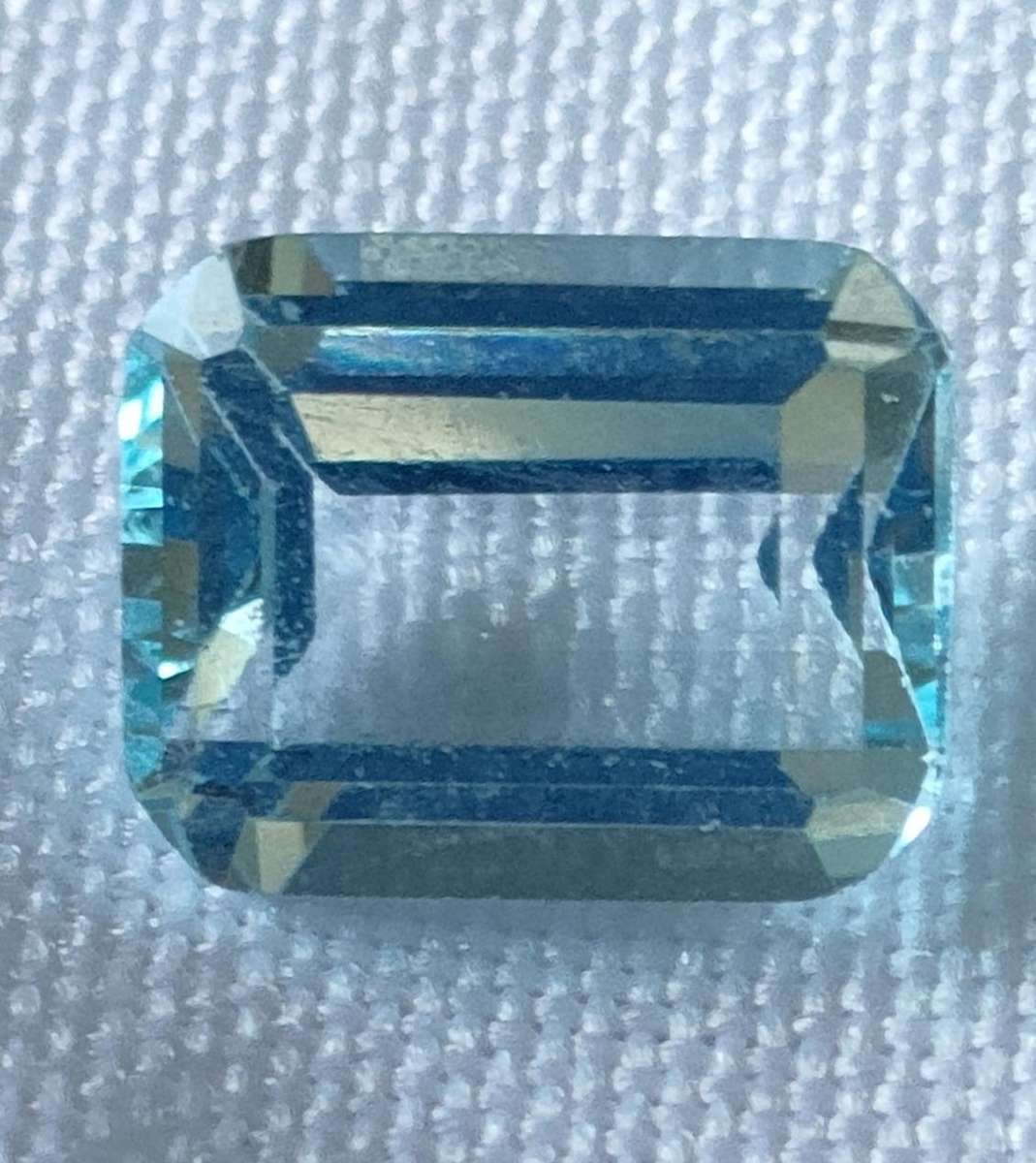 Large Blue Topaz- 10.1 mm -naturally mined - emerald cut - certification available