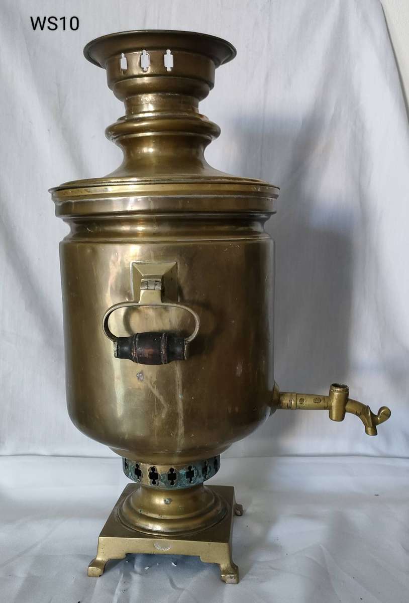 Antique late 1800's Russian Samovar with hallmarks - good condition- needs restoration - 495 x225 mm