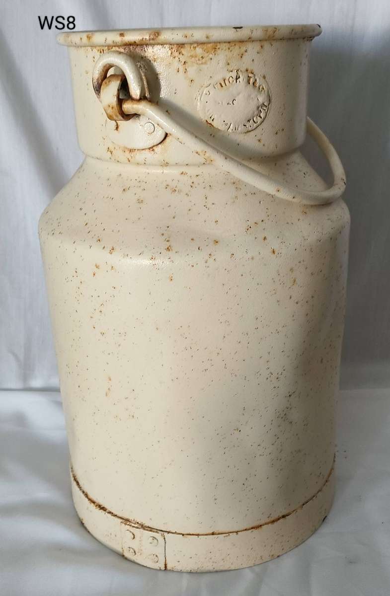 Vintage (1950's) aluminium cream can without lid- good condition - height 410 mm-diameter 275mm