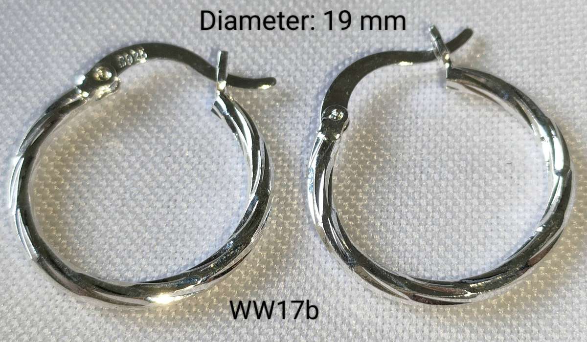 Sterling silver French earrings - 925 stamped - 12/12 this auction