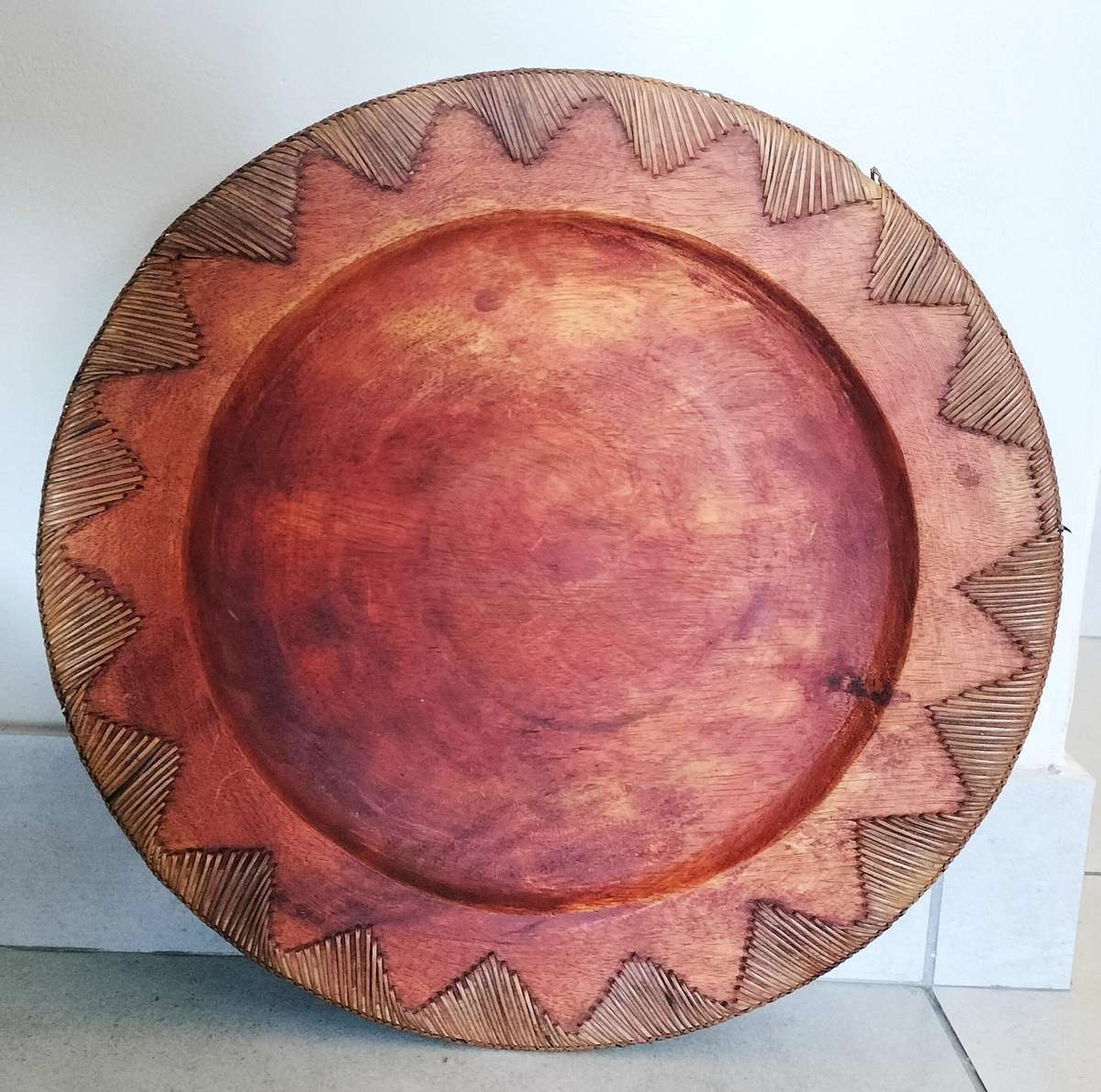 Large wooden fruit bowl - exquisite piece - 405 mm diameter - can be used for display