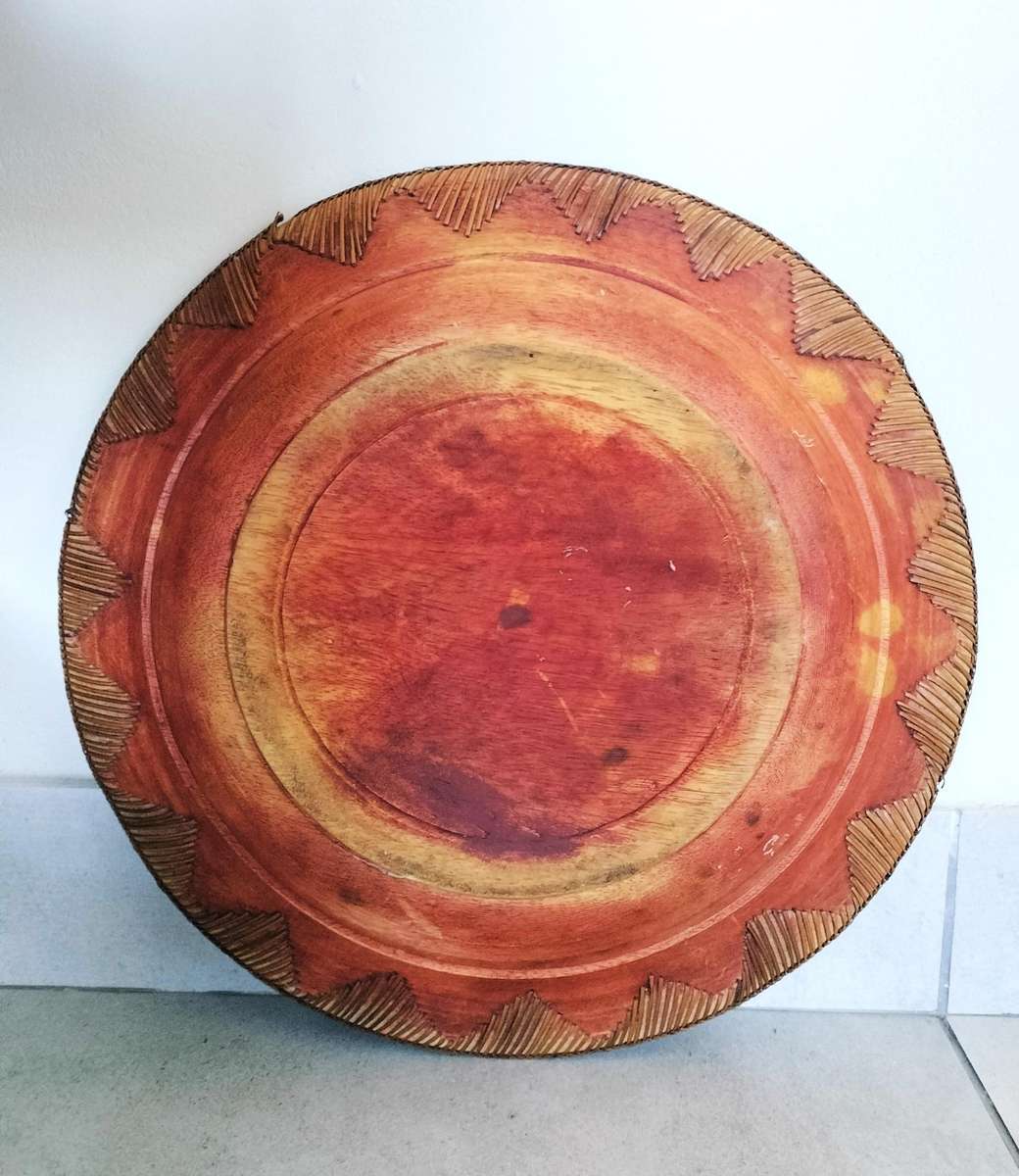 Large wooden fruit bowl - exquisite piece - 405 mm diameter - can be used for display