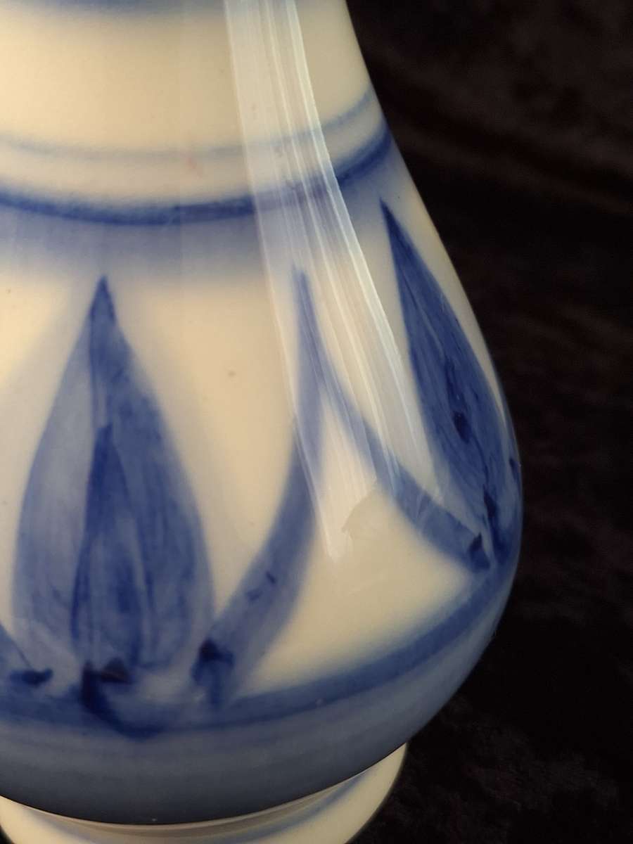Beautiful Hand Painted Blue and White Vase