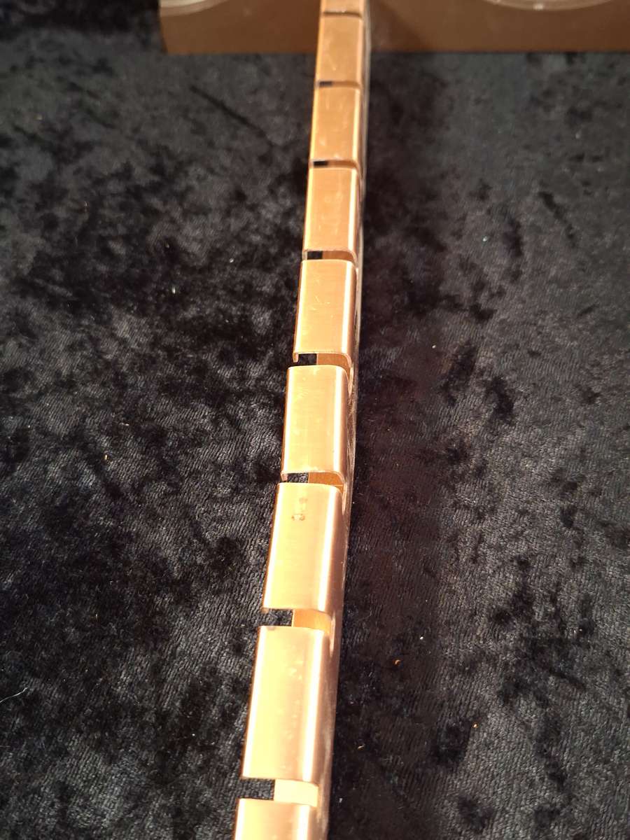 Vintage Medium Copper Plated and Plastic Teaspoon Display Shelf.