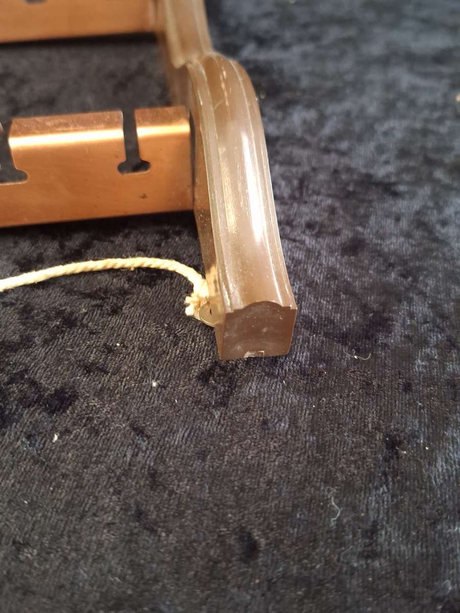 Vintage Medium Copper Plated and Plastic Teaspoon Display Shelf.