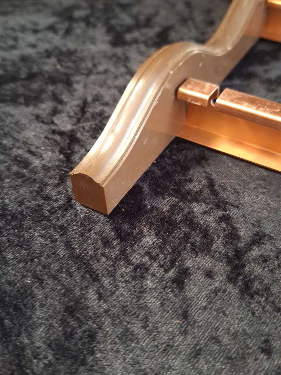 Vintage Medium Copper Plated and Plastic Teaspoon Display Shelf.