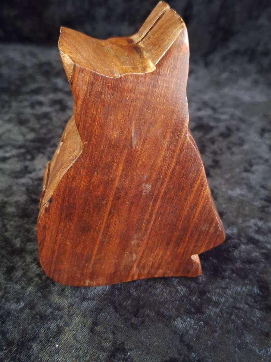 Vintage Wooden Hand Made Puzzle Box.