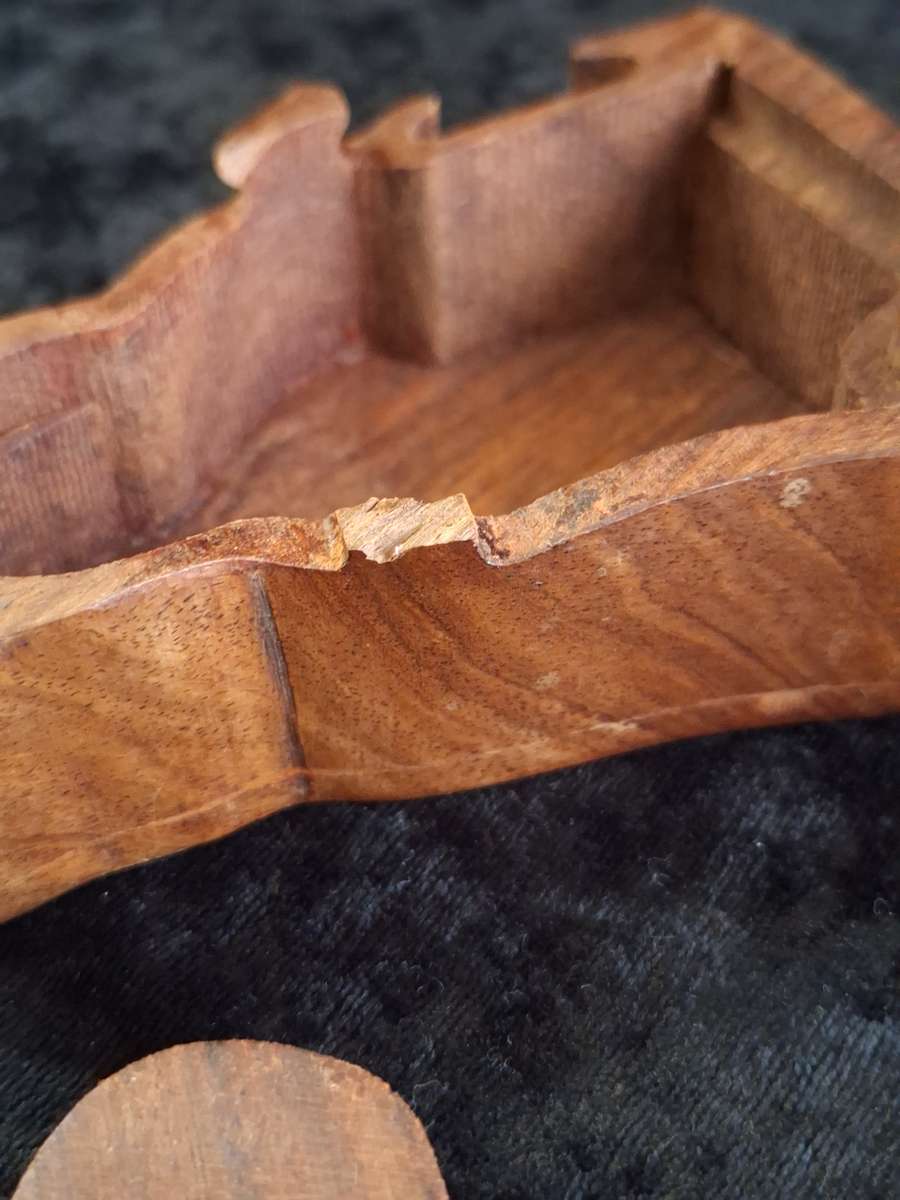 Vintage Wooden Hand Made Puzzle Box.