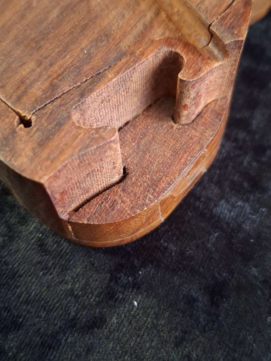 Vintage Wooden Hand Made Puzzle Box.
