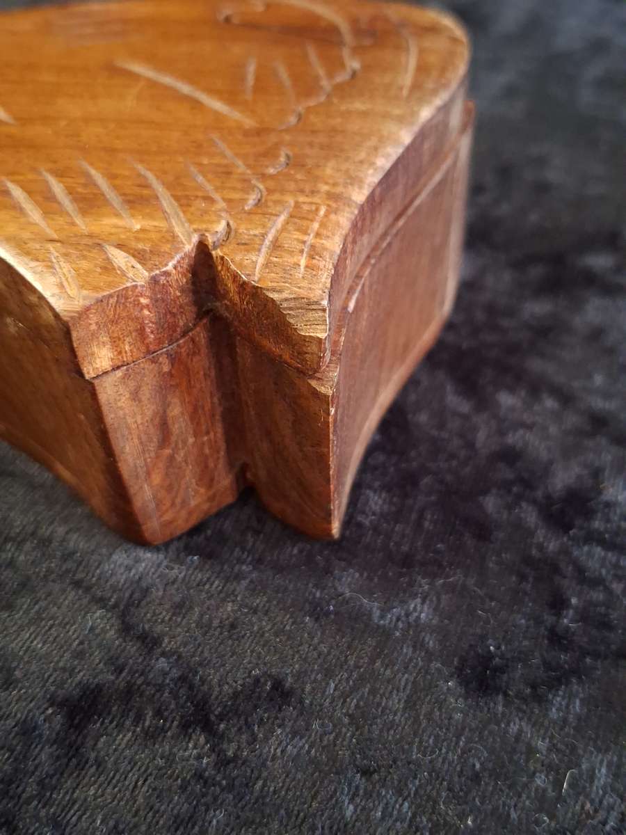Vintage Wooden Hand Made Puzzle Box.