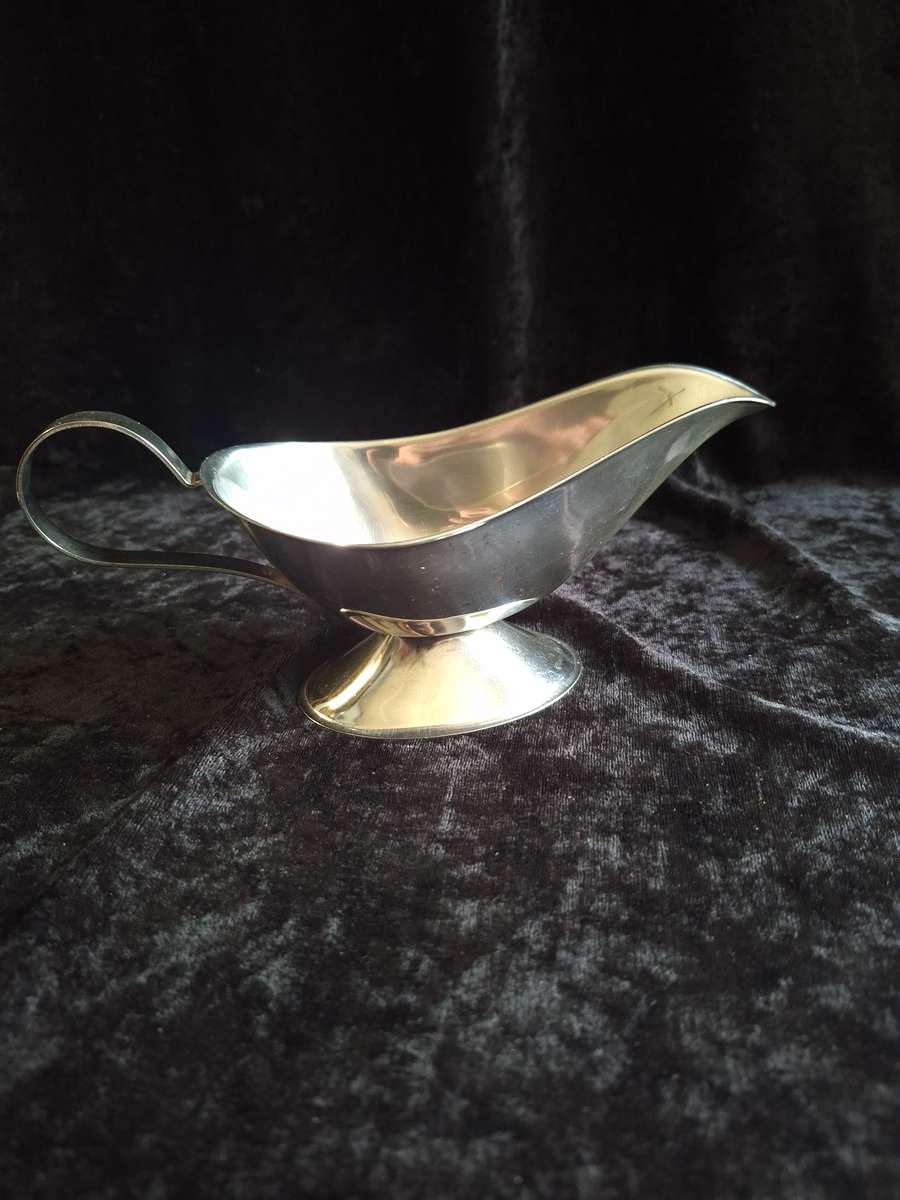 Vintage Stainless-Steel Gravy Boat