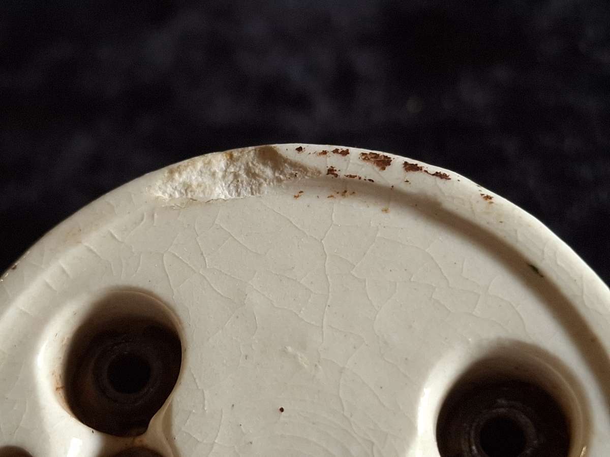 Vintage Brass and Porcelain Light Switch