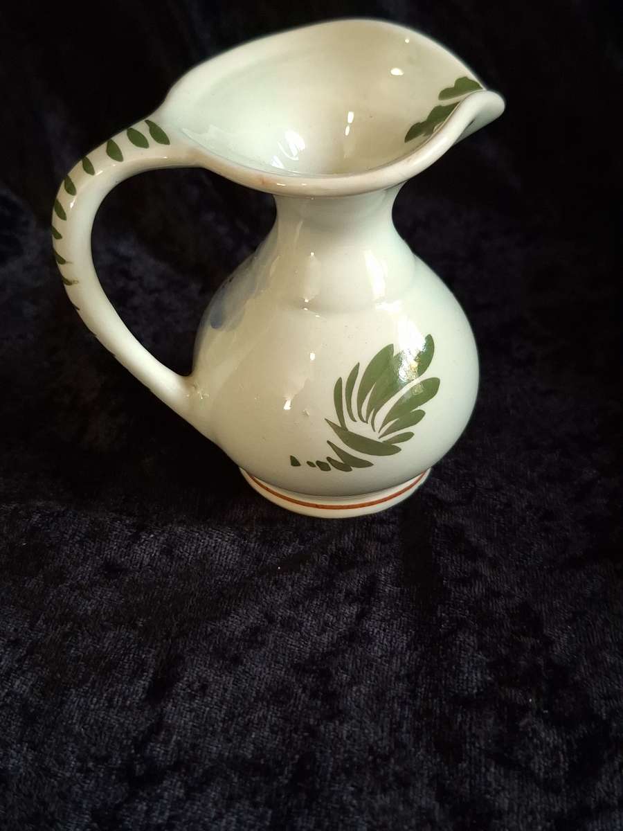 Vintage Unusual 1940's Hand Painted Delft Pitcher