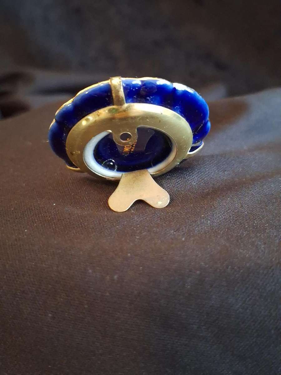 Beautiful Vintage Limoges France Miniature Plate with stand - A.