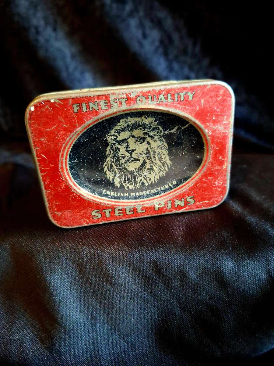 Vintage "Finest Quality Steel Pin Box" Tin.