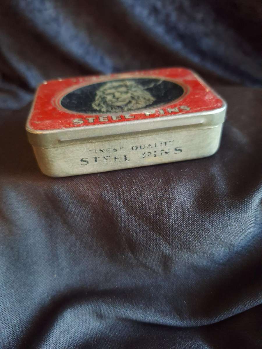 Vintage "Finest Quality Steel Pin Box" Tin.