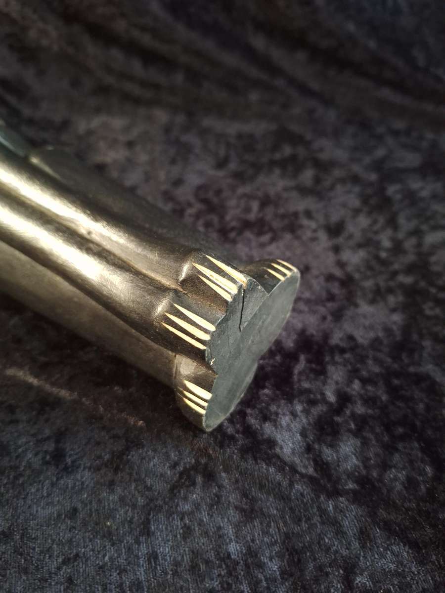 Beautiful Vintage Hand Carved Cat Ornament