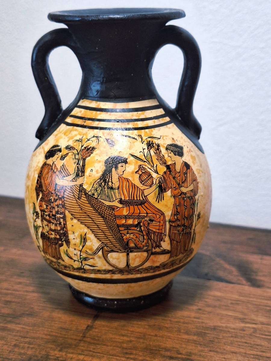 Small Greek Replica Pottery Vase (Copy of Classical Period 430 BC)
