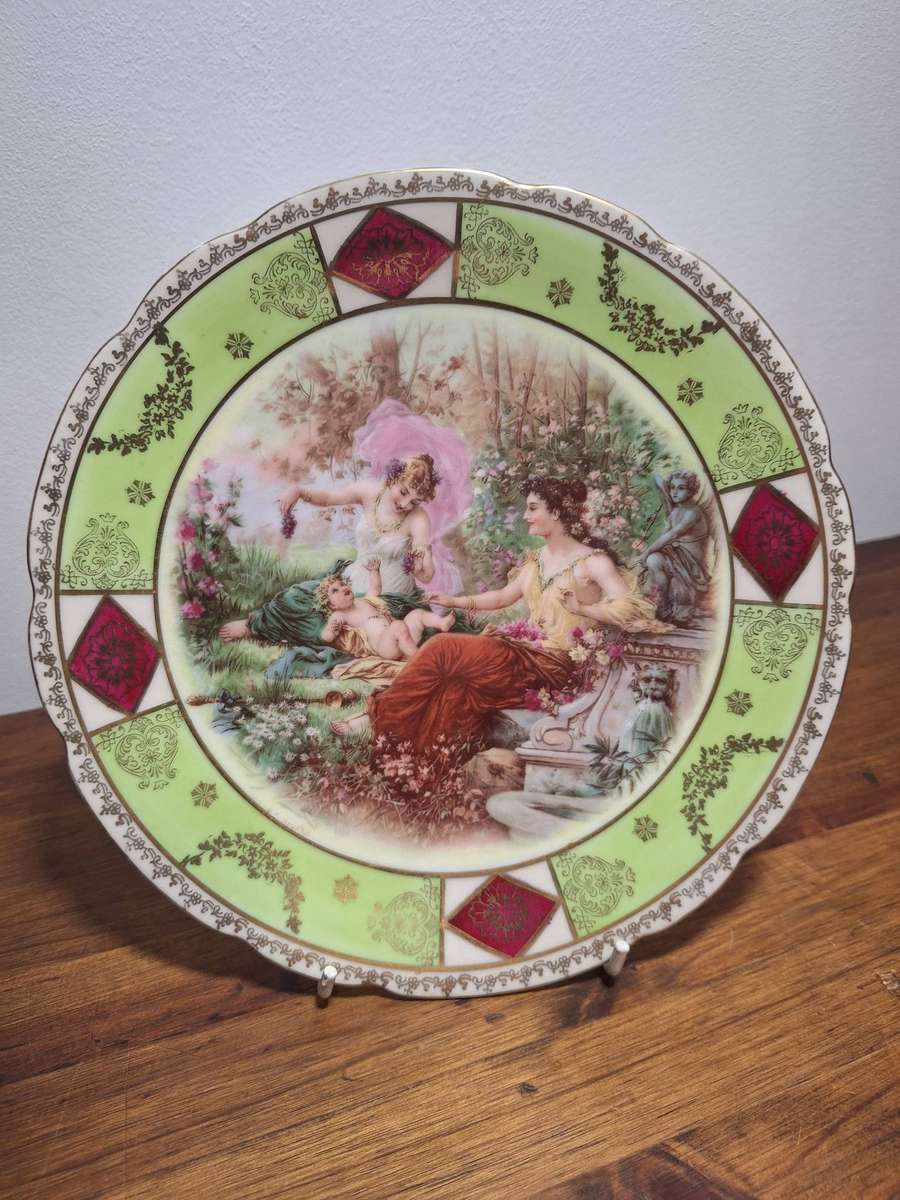 Stunning Vintage German - Oscar Schlegelmilch Porcelain Decorative Plate