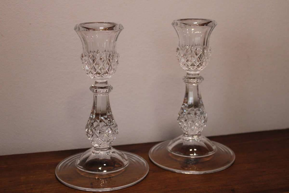 Stunning Vintage Cristal D'Arques Candlesticks