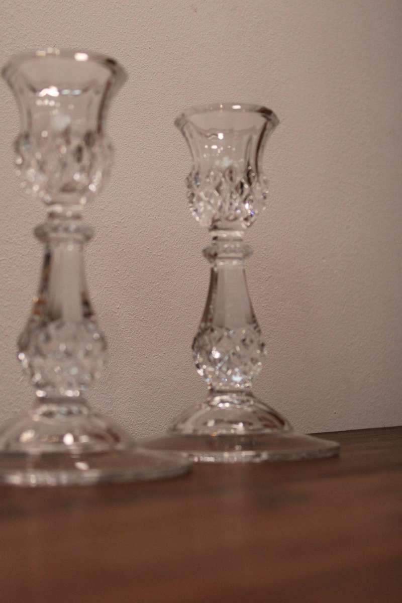 Stunning Vintage Cristal D'Arques Candlesticks