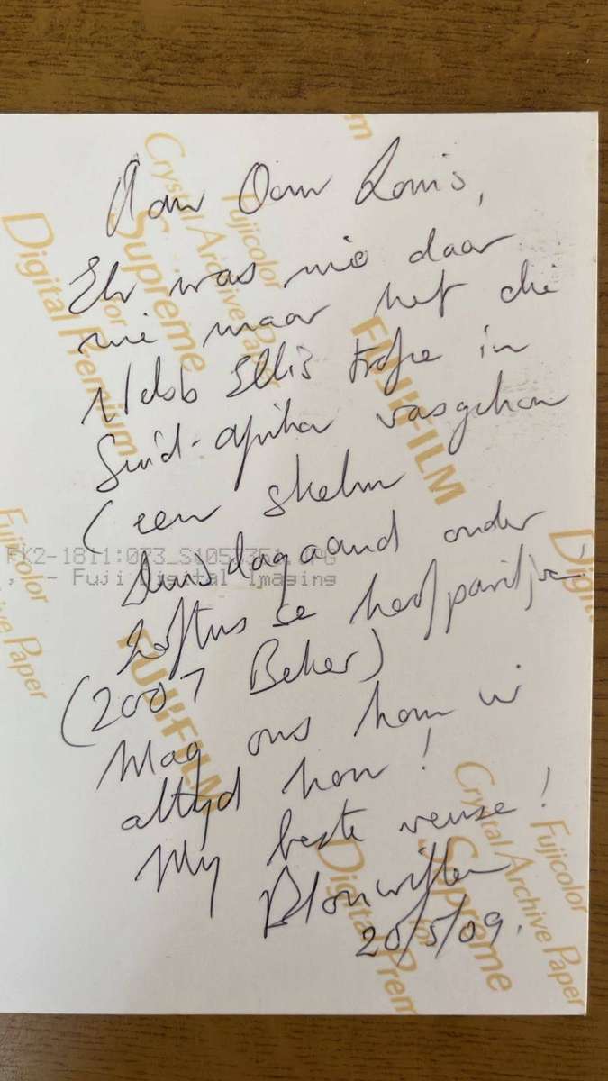 Blouwillem Collection - Book, Dinner Menu Cards, Original Photo Signed, details below