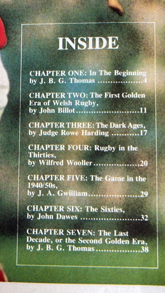 100 Years of Welsh Rugby, details below