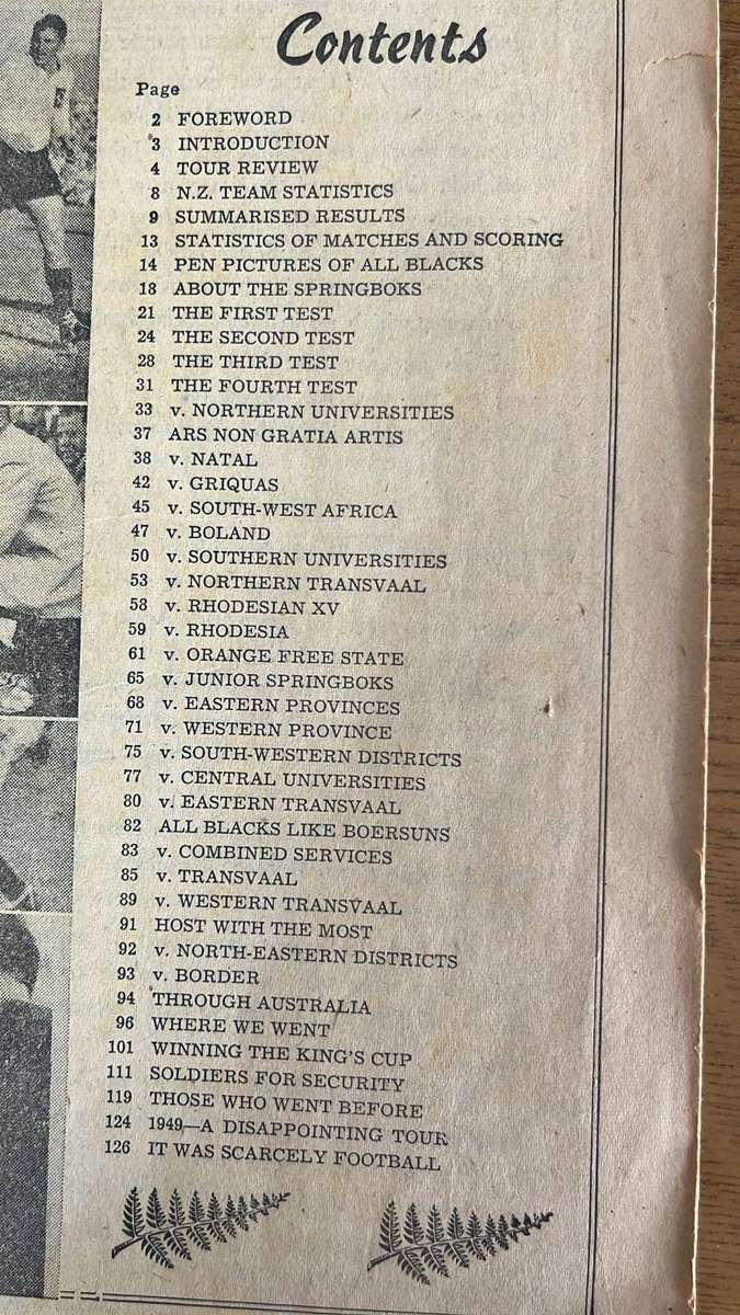1960 All Blacks in South Africa Magazine & Pocket Book Guide, details below