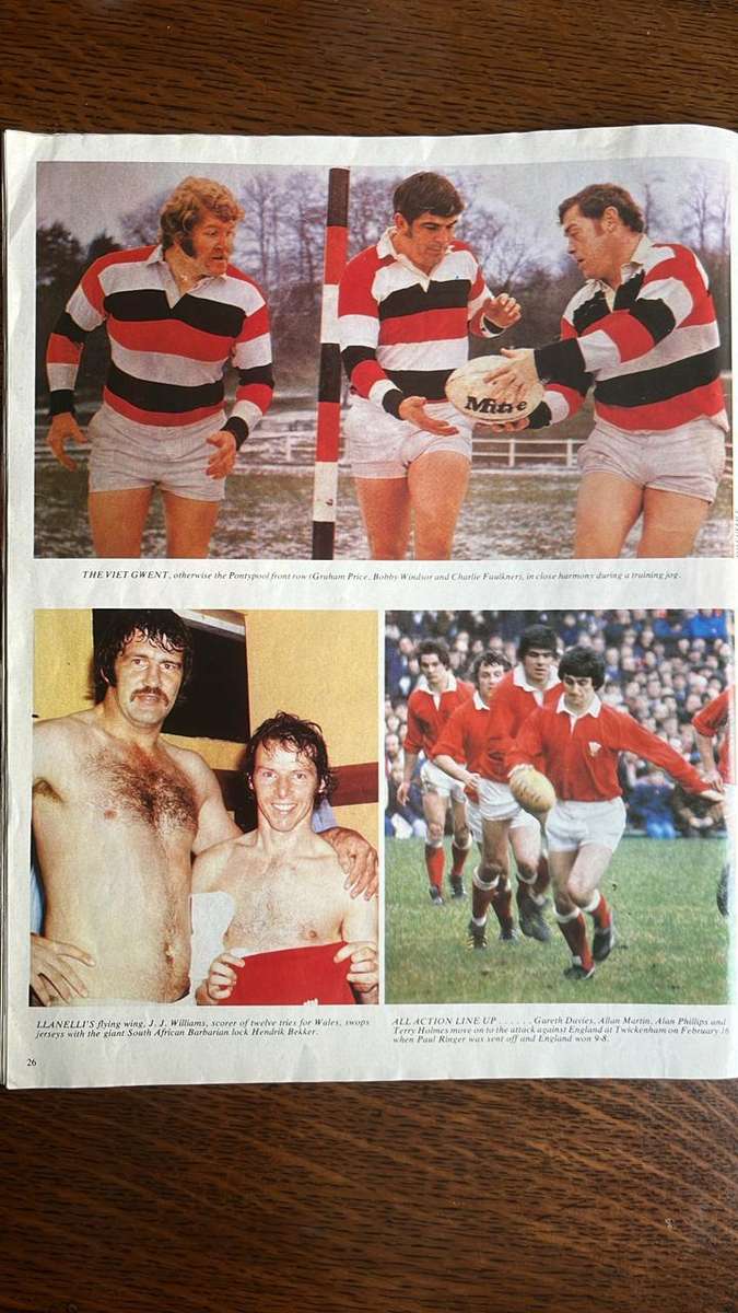 100 Years of Welsh Rugby, details below